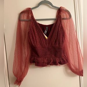 Anthropologie tulle top